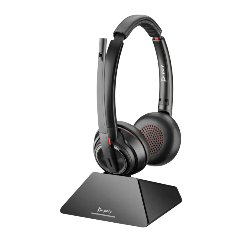 Poly Savi 8220 UC Microsoft Teams DECT 13h Noir Arceau ANC avec micro Casque