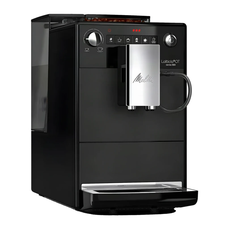 Melitta Latticia OT 1,5L Moulin Céramique Mousseur Automatique Noir F300-100 1450W 15 bars Machine à Café Superautomatique