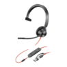 Poly Blackwire 3315 Monaural USB-C Réduction de bruit Noir Arceau avec micro Casque