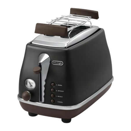De'Longhi CTOV 2103.BK Plaque Chauffante 900W Noir 2 fentes Grille-pain