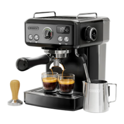 HiBREW H10A 1,8L Buse Vapeur 19Bar Noir Cafetière Espresso