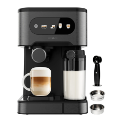 Cecotec Power Espresso 20 ColdBrew Latte 1,5L Réservoir à lait 20 bar Noir 1350W écran tactile Machine à Expresso