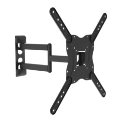 Support TV Equip Noir Mural Double Bras Articulé Rotatif 90° 23 pouces-55 pouces 650407
