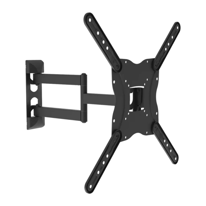 Support TV Equip Noir Mural Double Bras Articulé Rotatif 90° 23 pouces-55 pouces 650407