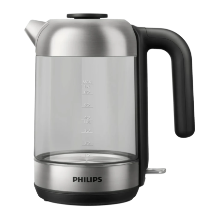 Philips 1,7L 2200W Argent/Noir HD9339/80 acier inoxydable Bouilloire électrique