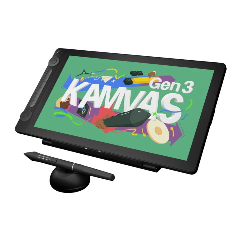 Tablette graphique Huion Kamvas 16 Gen 3 Noir avec écran 15,8 pouces QHD 2560x1440 GS1563