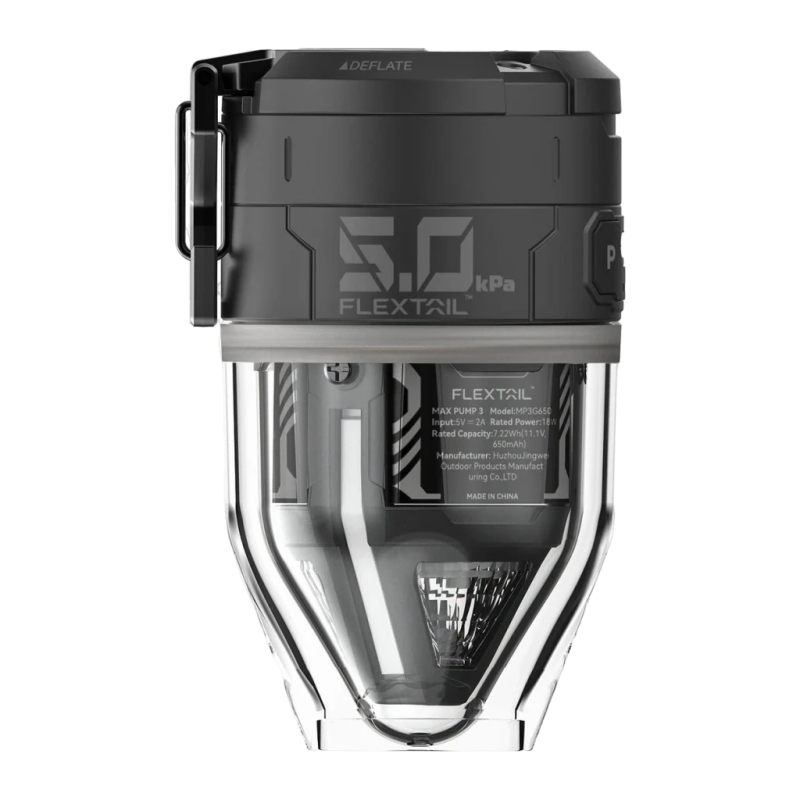 Pompe Portable Flextail Max Pump 3 Noir USB-C 300lm 6 embouts