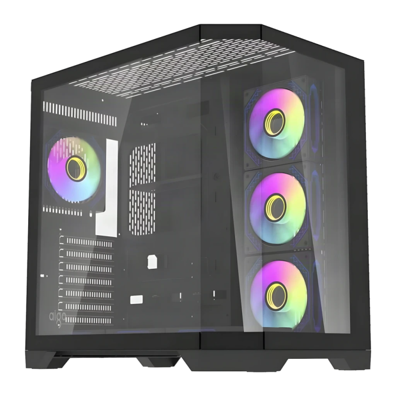Darkflash FT418 PRO 3 Panneaux Verre Trempé ATX/M-ATX/ITX Noir Midi Tower 7 ventilateurs Boîtier PC