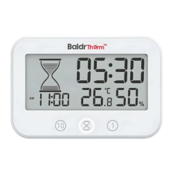 Baldrtherm Digital 2 piles AAA B0549STH Blanc Minuterie avec Thermo-hygromètre