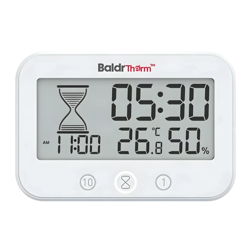 Baldrtherm Digital 2 piles AAA B0549STH Blanc Minuterie avec Thermo-hygromètre