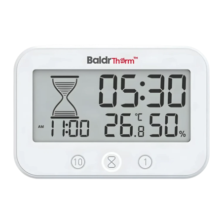 Baldrtherm Digital 2 piles AAA B0549STH Blanc Minuterie avec Thermo-hygromètre