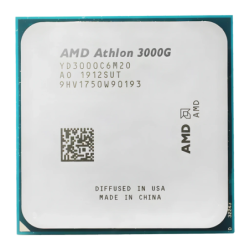 AMD Athlon 3000G 2 Cœurs AM4 Tray (OEM) 4 threads 3,5GHz Processeur