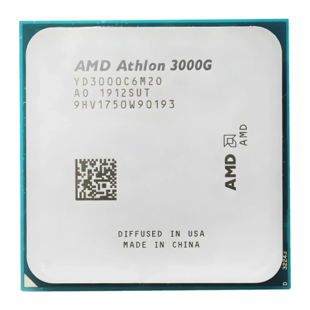 AMD Athlon 3000G 2 Cœurs AM4 Tray (OEM) 4 threads 3,5GHz Processeur