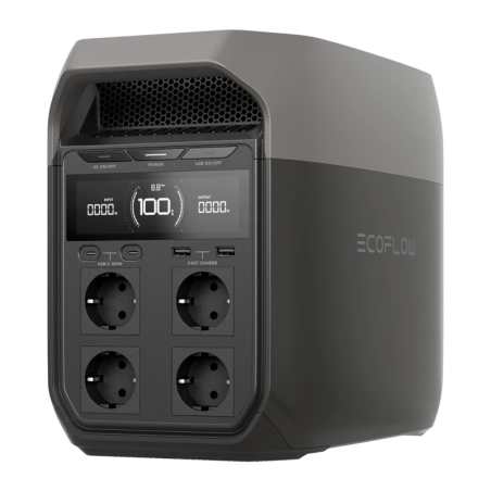 EcoFlow DELTA 3 Gris 1024Wh 1800W Charge Solaire 500W Station d'énergie portable