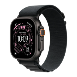 Apple Watch Ultra 3 GPS + Cellular 49mm Titane Noir Bracelet Boucle Alpine Noire Taille M NFC