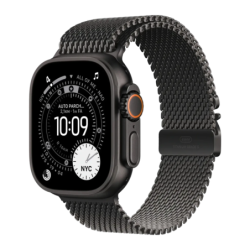 Apple Watch Ultra 3 GPS + Cellular 49mm Noir Bracelet Milanese Loop Taille L NFC 72h Titane 10ATM