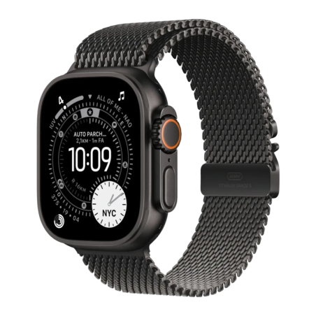 Apple Watch Ultra 3 GPS + Cellular 49mm Noir Bracelet Milanese Loop Taille L NFC 72h Titane 10ATM