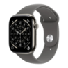 Apple Watch Series 11 GPS + Cellular 46mm Titane Naturel Bracelet Sport Gris Pierre S/M