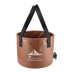 Seau pliable Flextail Flex Bucket 20L Marron 32x25x32cm