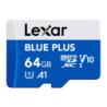 Lexar Blue Plus 64GB 100MB/s V10 A1 UHS-I Carte microSD