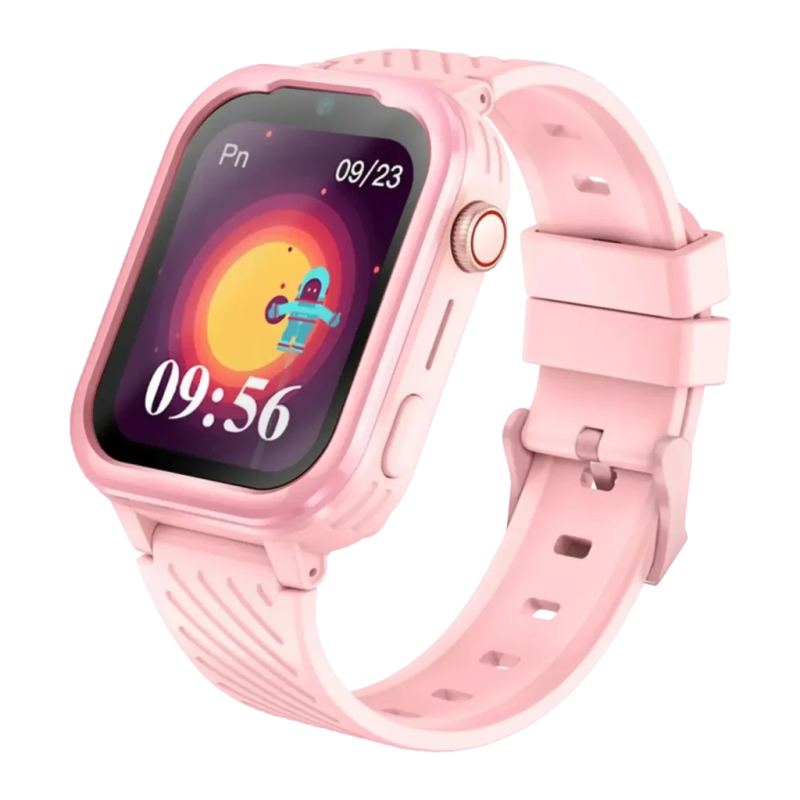 Garett Kids Essa 4G Rose 1,83 pouces IPS GPS Bouton SOS Appel Vidéo IP67 Montre connectée enfant