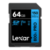 Lexar Professional 800x Pro 64GB Noir 150MB/s U3 V30 UHS-I Carte mémoire SDXC
