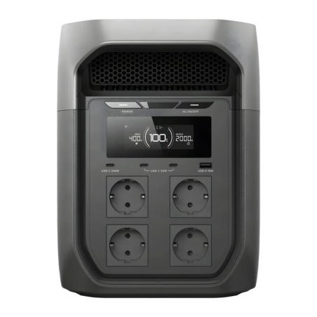 EcoFlow Delta 3 Max Gris 2048Wh 2400W Charge solaire 500W Station d'énergie portable