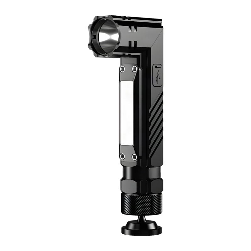 Superfire G19 USB-C 200lm Base Magnétique Tête 90° 5 Modes Noir IP42 Lampe torche LED