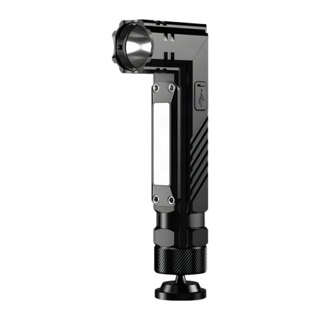 Superfire G19 USB-C 200lm Base Magnétique Tête 90° 5 Modes Noir IP42 Lampe torche LED