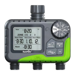 Programmateur d'arrosage RainPoint 3 Zones 4× piles AA ITV305