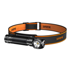 Superfire USB-C 500 lumens 116m TH04-U Lampe frontale