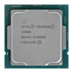 Intel Celeron G5900 2 Cœurs LGA1200 Tray 2 threads 3,4GHz Processeur