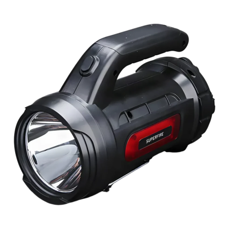 Superfire Noir 6000mAh 900 Lumens 473m M9-E IP31 Lampe torche LED rechargeable