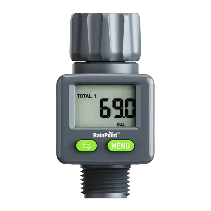 Débitmètre RainPoint IP54 Débit et Consommation CR2032 Gris ICS018