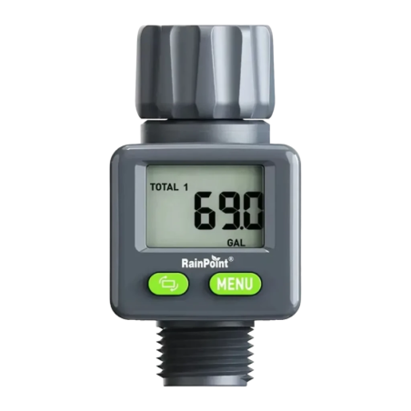 Débitmètre RainPoint IP54 Débit et Consommation CR2032 Gris ICS018