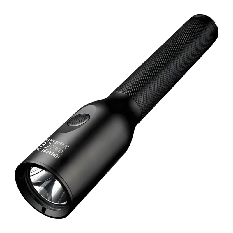 Superfire D6 Noir USB-C 220 lumens 210 m 4400mAh IP66 Lampe torche LED rechargeable