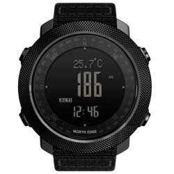 North Edge Apache avec Bracelet en Nylon Noir - Montre Digitale