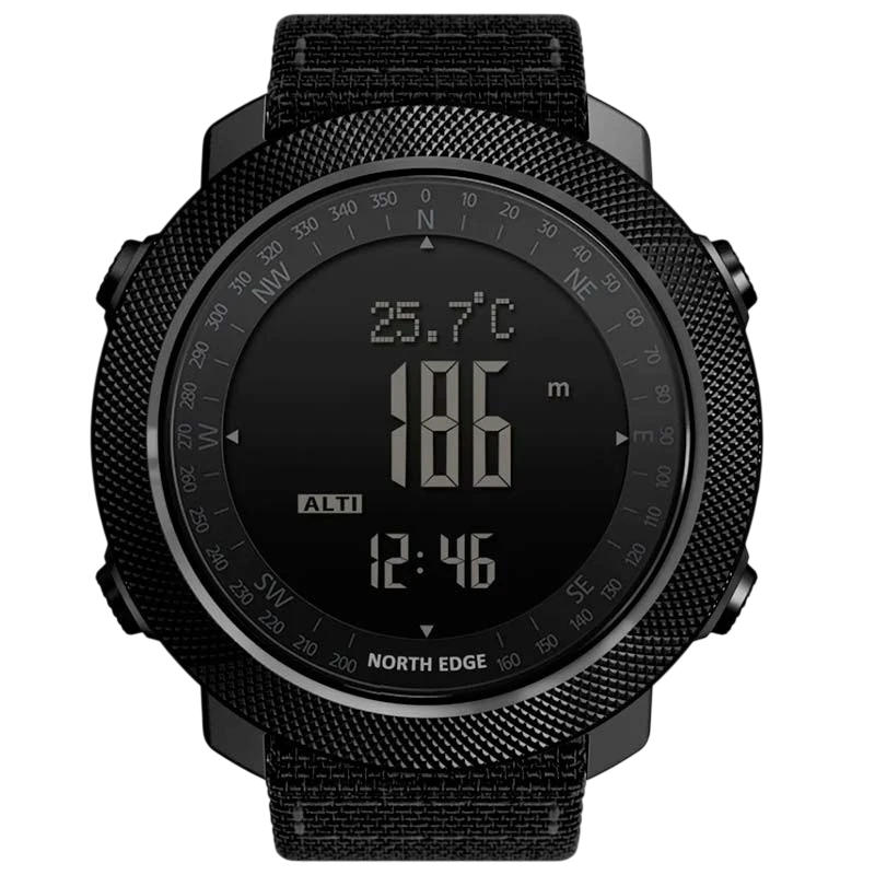North Edge Apache avec Bracelet en Nylon Noir - Montre Digitale