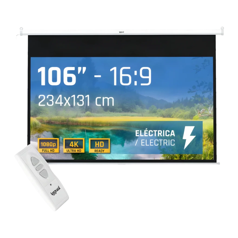 iggual 16:9 106 pouces 234x131 cm Électrique Motorisée PSIPS234 Écran de projection