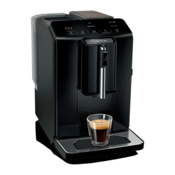 Bosch Série 2 1,4L Moulin Céramique Mousseur à Lait Noir TIE20109 1300W 15 bars Machine à Café Superautomatique