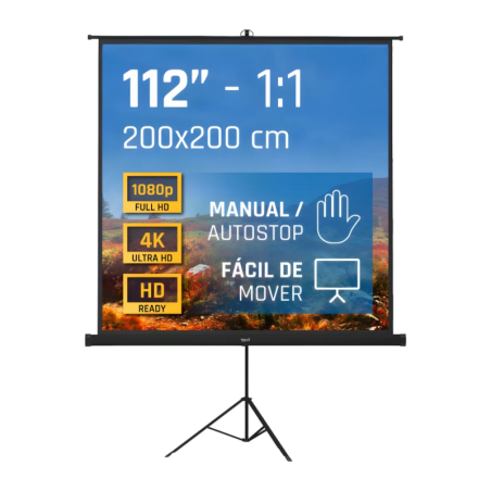 Écran de projection iggual 112 pouces 1:1 avec trépied et sac Noir PSITS200