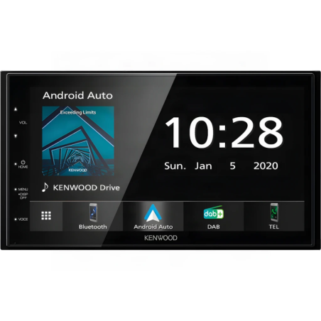 Kenwood Noir CarPlay Android Auto Bluetooth 2DIN DMX5020DABS Autoradio