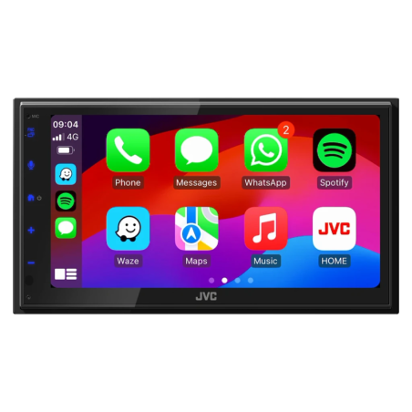 JVC Noir CarPlay Android Auto 6,8 pouces KW-M695DBW Bluetooth Autoradio sans fil
