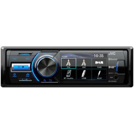 JVC Noir 3 pouces 1 DIN Bluetooth KD-X561DBT caméra arrière Autoradio