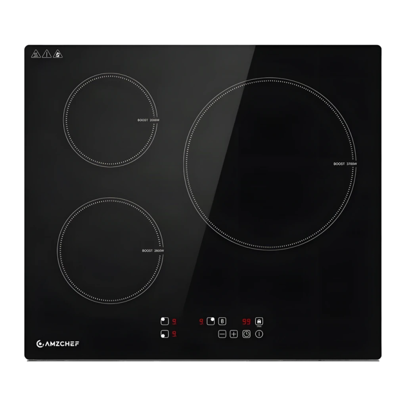Amzchef 7400W 3 Zones Noir CE-T-74IB3xyzf-CS écran tactile Table à induction