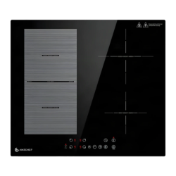 Table de cuisson à induction Amzchef 7200W 4 zones Flex Zone Noir CE-FS-I72S-FFDD07