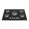 Table de cuisson gaz Iseasy 5 feux encastrable verre Noir MGBG-775