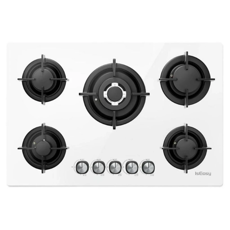 Table de cuisson gaz Iseasy 10,5 kW Blanc MGBG-775