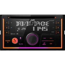 JVC Noir 2 DIN Bluetooth 4,2 KW-DB95BT Autoradio