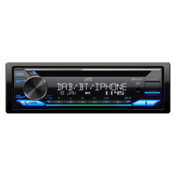 JVC Noir 1 DIN Bluetooth 4.2 KD-DB922BT Autoradio
